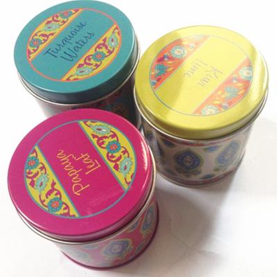 China Food Colorful Luxury Large Empty Massage Candle In Jars Tins Cans For Making for sale