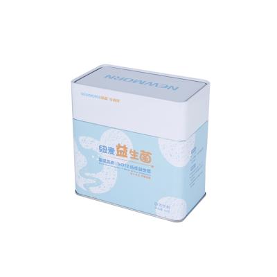 China Solid Rectangular Low Price Food Beverage Food Grade Tins Box With Lid For Tea Suger Cookie Tin Cans for sale