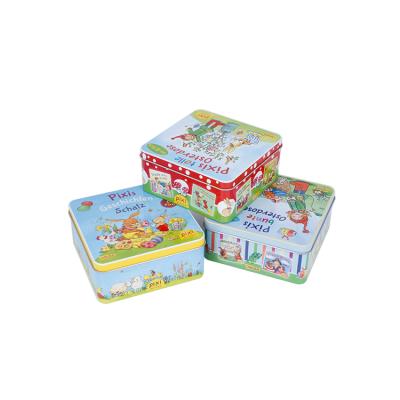 China Promotional Cute Food Prize Egg Muffin Cartoon Candy Cookie Cup Tin Box Can For Kids for sale