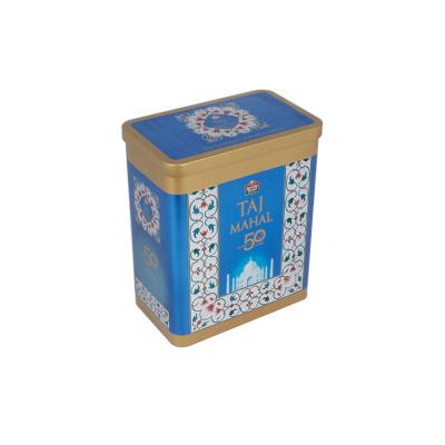 China Harrods Rectangle Cookies Metal Empty Cookies Container Food Large Tin Box Boxes For Window for sale