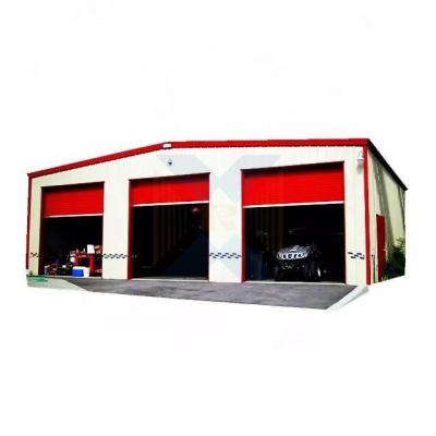 China Protect Car Steel Carports Prefab Metal Garage With Apartment for sale