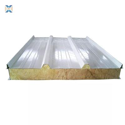 China Contemporary rock wool Roof Panels Metal Tile Panel Sandwich for sale