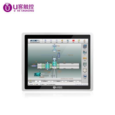 China Touch Screen U KE CHU KONG OEM/ODM RS232/RS485 17 Inch Industrial Capacitive Touch Screen PC J1800 CPU All In One Machine RAM 4G SSD 128GB for sale