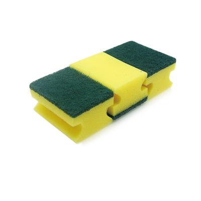 China Sustainable Wholesale Kitchen Cleaning Sponge Dish Scrub Sponge Non Scratch Multipurpose Duty Cleaner for sale