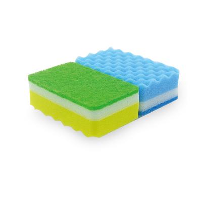 China Sustainable Wholesale Yellow Kitchen Dish Washing Sponge Scrubber Sponge for sale