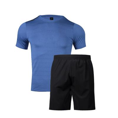 China 2022 men's breathable two-piece fitness wear solid color shorts sports wear hot sale style active wear for sale