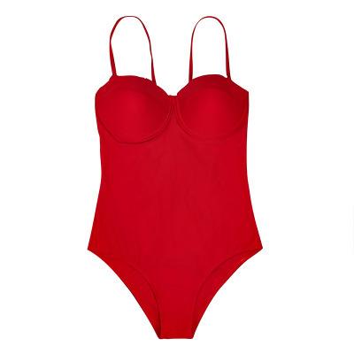 China Breathable High Quality Solid Swimwear Bikinis One Piece Swimsuit With Underwire for sale