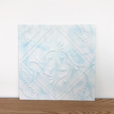 China Banruo Artistic Low Price Decorative Ceilings Aqua And White Styrofoam Decor Ceiling Tiles for sale