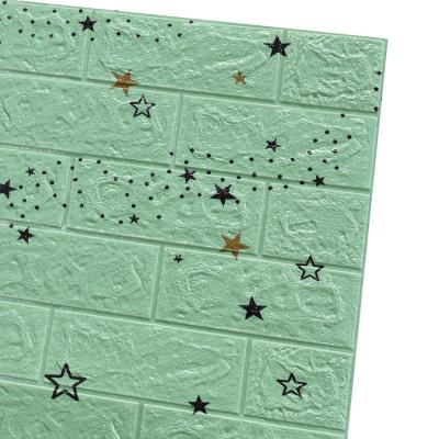 China Modern cheap wallpaper for sale hot color 3d brick foam tile wall wallpaper self-adhesive home decoration wallpaper wholesale walls for sale