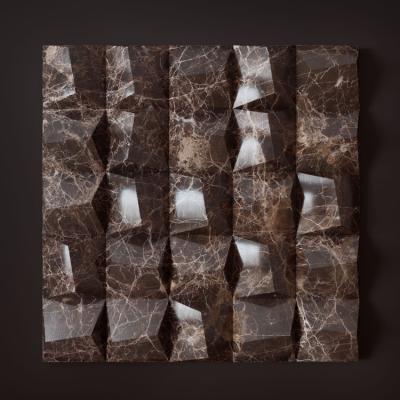 China Banruo Modern Wholesale Quick Install PU Faux Marble TV Background 3D Art Plastic Brick For Office Decoration for sale