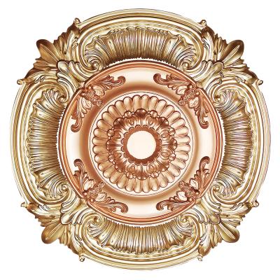 China Banruo Artistic European Style Ceilings PU Crown Molding Medallion Panel Decorative Panel for Interior Lighting Decor for sale