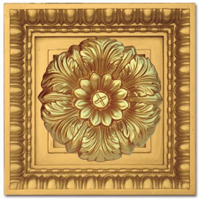 China Banruo Square Artistic Decorative Light Panel Cut Flower Church Ceiling Wall Roof Panel Ceilings Banruo PU Square for sale