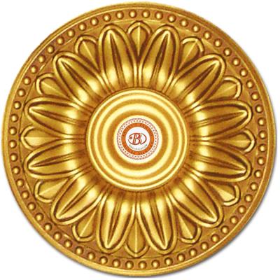 China Banruo Artistic Factory Ceilings PS Ceiling Tiles Panel Wholesale Gold Medallion Molding For Decoration for sale