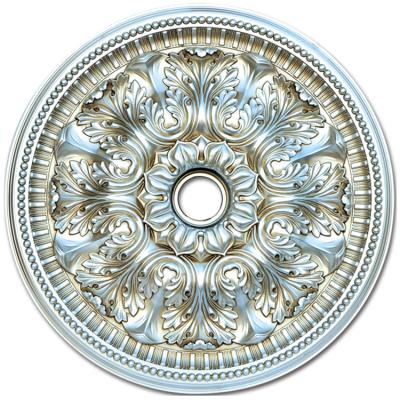 China Banruo Artistic Luxurious Design Ceilings Plastic PVC Ceiling Panel Medallion For Villas Building Decoration for sale