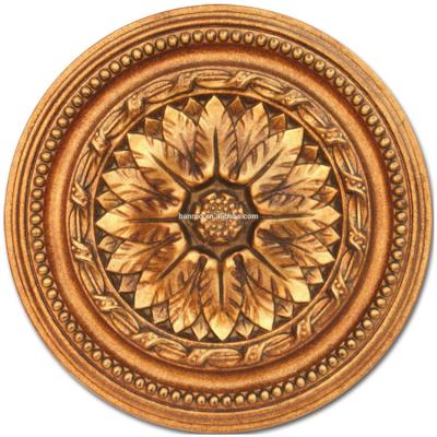 China Wholesale Banruo Artistic Factory Ceilings PU 3D Artistic Ceiling Tiles Medallion Panel For Home Decor for sale