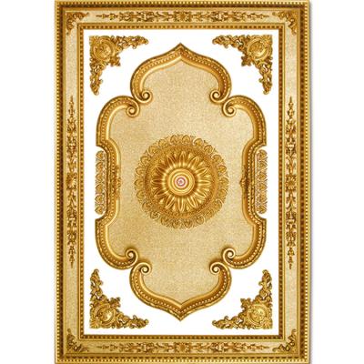 China Banruo Ceilings Artistic Ceiling Panel New PS Art Classic Plastic Tile For Ceiling Light Home Decoration for sale