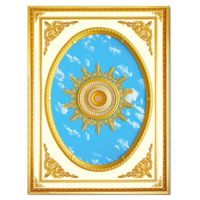 China Banruo Artistic European Style Ceilings PS Ceiling Panel Wall Panel Plastic Lightweight Top Mount For Individual Building Decoration for sale