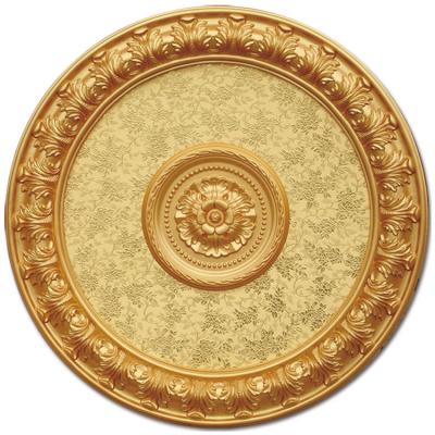 China Banruo PS Artistic Hot Material Ceiling Tiles Medallion Panel Gold Molding For Room Decoration for sale