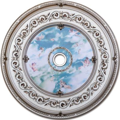 China Banruo Decorative Artistic Sound Ceilings PS Ceiling Tiles Ceiling Lights Medallion Panel For Bedroom Decoration for sale