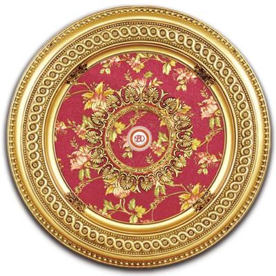 China Artistic Round Design Banruo Ceilings PS Ceiling Tiles Medallion Panel For Wall Light Decoration for sale