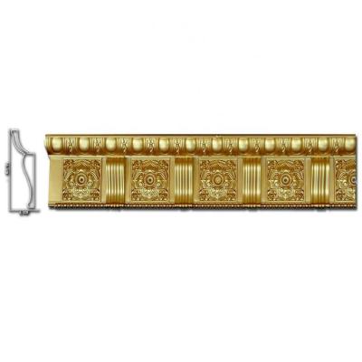 China Hot Selling Traditional Polystyrene Banruo Decorative Cornice Gold Crown Molding For Church Interior Decoration BRXZ-03-S for sale