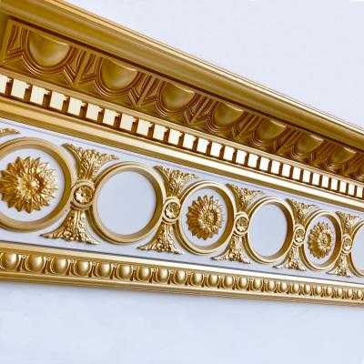 China Banruo Traditional Artistic Plastic Crown Molding PS Roof Cornice Material For House Ceiling Decoration for sale