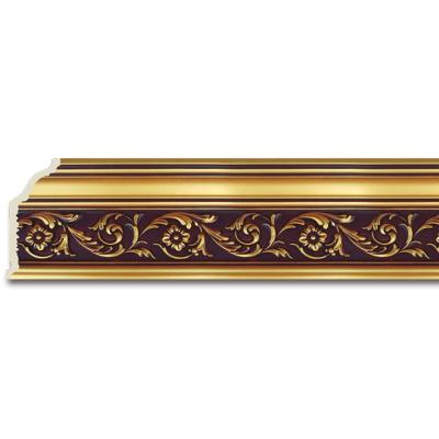 China Traditional Material PVC PS Flower Baseboard And Crown Molding Decoration For Ceiling Wall for sale