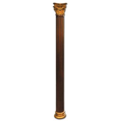 China Banruo Brown Wholesale Plastic Romantic Antique Cavity Banruo Brown Roman Pillar Columns For Wedding PU Bedroom Decoration for sale