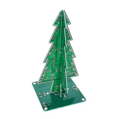 China Three-Dimensional Instant Circuit Kit Electronic Fun Suite of LED Electronic Experiment 3D Christmas Tree DIY Kit Red/Green/Yellow RGB LED as Gift for sale