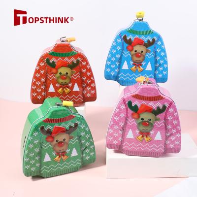 China TOPSTHINK Cute Christmas Deer Head Elk and Lock Piggy Banks for Kids with Lock and Keys Return Gifts for Kids for sale