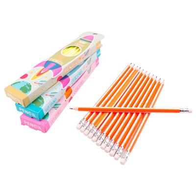 China TOPSTHINK 12pcs High Quality And Inexpensive Kids Rocket Pencil Set Cheap Cute Kids Stationery Wooden Set for sale