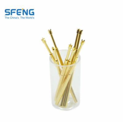 China Electrical Electrical Cable Brass Copper Gold Plated Circular PCB Test Probe Pin for sale