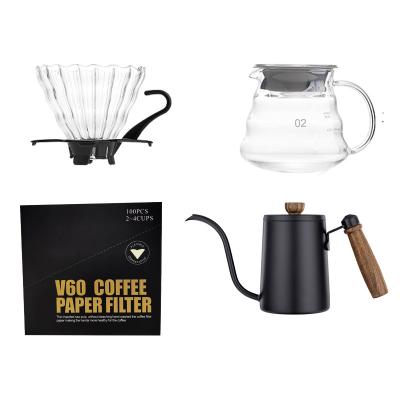 China With Tray Manual Grinder 600ml Kettle Percolators Coffee Filters Scale Pot With Gift Packing Box Espresso Coffee Maker Coffee Kit V02 for sale