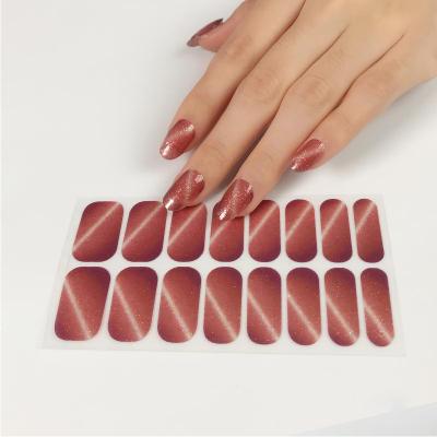 China Easy to apply and remove Olivia nail wraps 100% hotselling 3d designs nail polish non-toxic nail sticker for sale