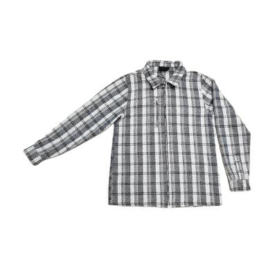 China Breathable Factory Price Accept Custom Made Mens Plaid Collar Turn-Down Shirts Mens Full Hand T-Shirts for sale