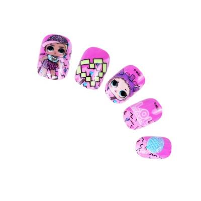 China Factory Wholesale Design ZIRI Holiday Custom Design Popular Acrylic False Nail For Kids Full Cover Press On Nail for sale