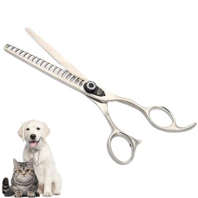 China Sustainable 7 Inch 18 Teeth Fish Specialty Stores Boning Styling Scissors Grooming Pet for sale