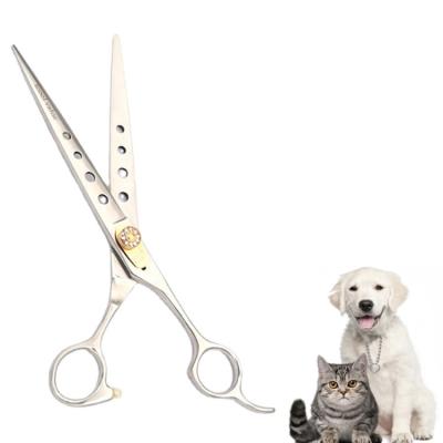 China Sustainable Manufacturers 8.0 Inch Dog Trimming Scissors Pet Grooming Upright Pet Shears for sale