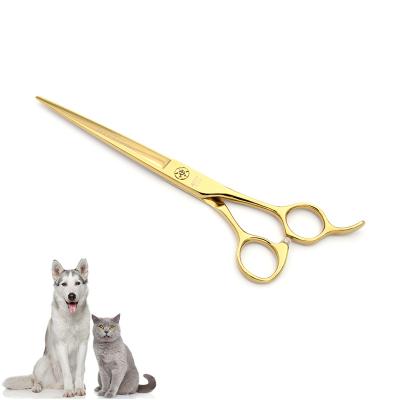 China China Manufacturer Sustainable 7.25 Inch 440C Stainless Steel Straight Pet Cutting Scissors for sale