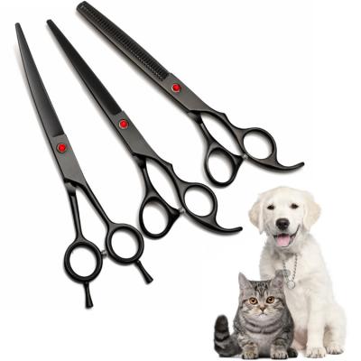 China Professional Stainless Steel Dog Cat Pet Cut Grooming Scissors Set From Specialty Stores for sale