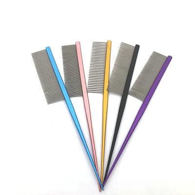 China Sustainable Reusable Pet Comb Stainless Steel Dog Hairdressing And Cleaning Comb Pet for sale