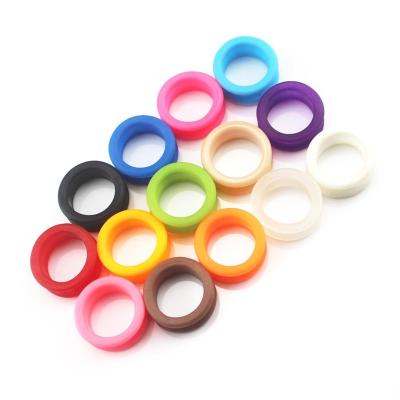 China Gummed Finger Rings Stocked Various Colors Silicone Cock Ring Hair Scissors Silicone Rings Adjustable Silicone Inserts for sale