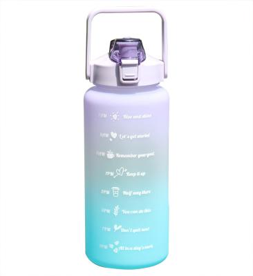 China Sustainable Portable Plastic Water Bottle with Time Marker for sale