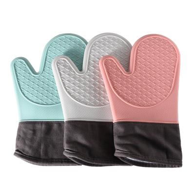 China Barbecue Cotton Kitchen Silicone Oven Gloves FO Minimalist Custom for sale