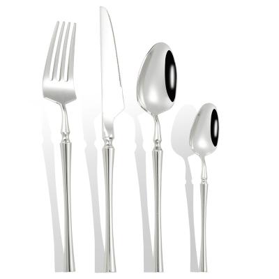 China High Sustainable Mirror Polished Silver Gold Cutlery Set for sale