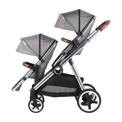 China Factory direct sale Sit And Lie Can Sit Tandem Walker Can Sit Twins Baby Stroller 3 in 1 for sale