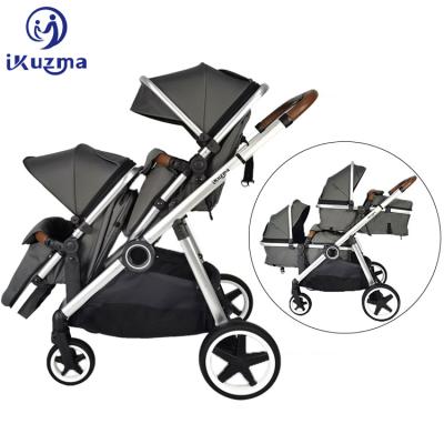 China Tandem Stroller Good Quality Luxury Easy 2 Sides Double Prams Stroller Infant And Toddler for sale