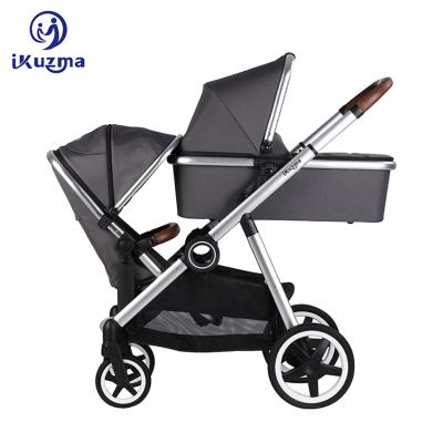 China Triple Stroller Reasonable Prices Tandem Folded Reclining Stroller For Baby for sale