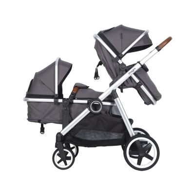 China Tandem Stroller Prams 2In1 Baby Stroller Twin Pram 2 In 1 Trolley for sale