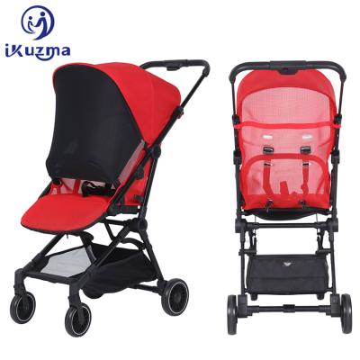 China Hot Selling Lightweight Stroller Amazon Summer Contract Cabin One Hand Self Folding Easy Folding Baby Stroller for sale